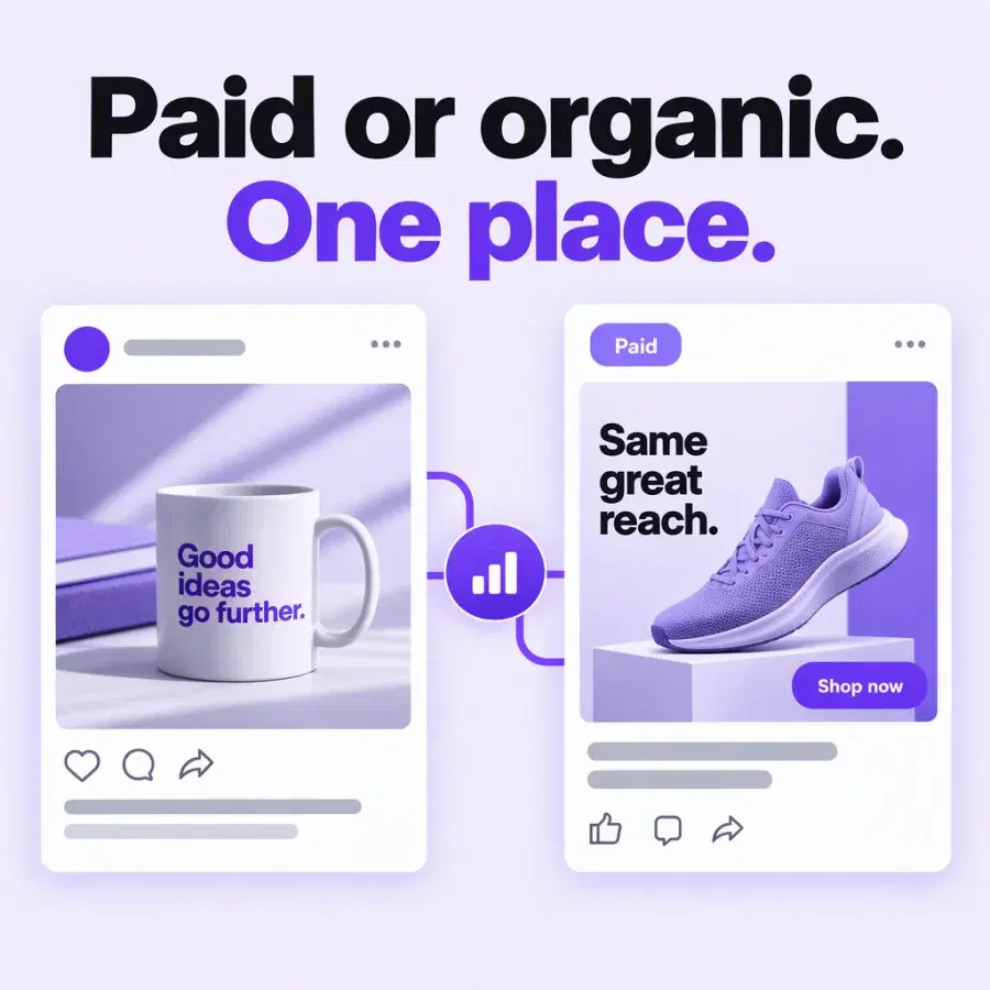 Infinall image ad sample showing a benefit-led headline over a product screenshot